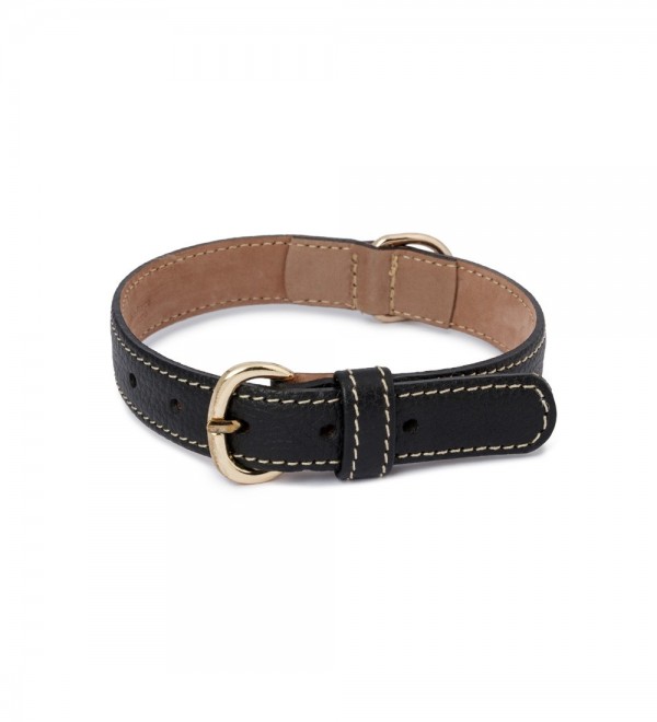 Leather Dog Collar Praga Black
