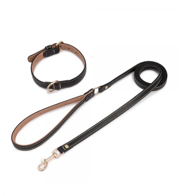 Leather Dog Collar Praga Black