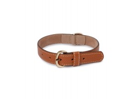 Collar de Cuero para Perros Praga Camel