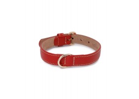 Leather Dog Collar - Prague Red