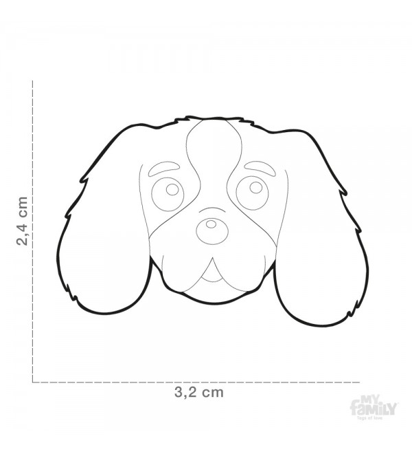 Chapa Perro Friends Cavalier King Blenheim