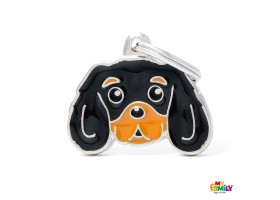 Black and Chestnut Cavalier Friends Plate