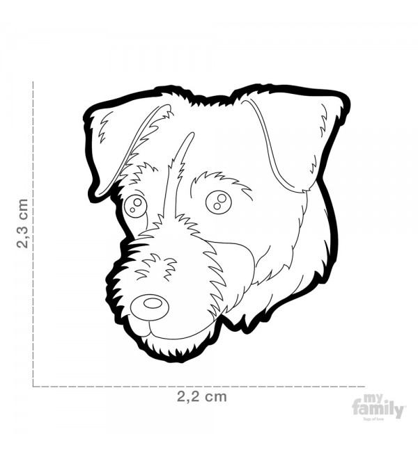 Chapa Perro Friends Jack Russell Broken
