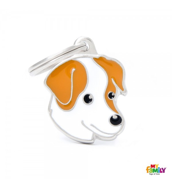 Dog Tag Friends Jack Russell White and Brown