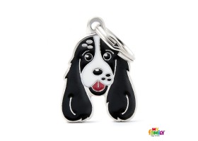 Friends Black and White Cocker Spaniel Badge