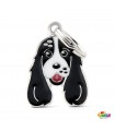 Friends Black and White Cocker Spaniel Badge