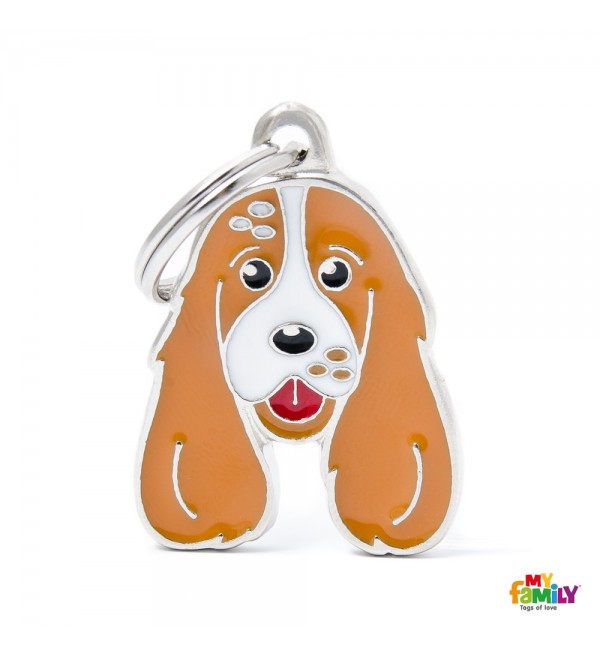 Dog Tag Friends Cocker Spaniel White and Orange