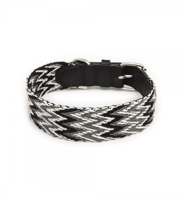 Collar Leather Dog Collar Peruvian Black