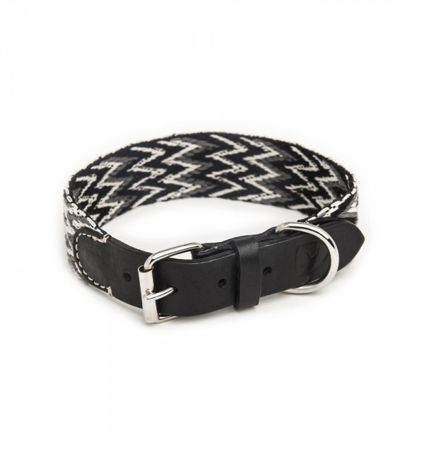 Collar Cuero Perro Peruvian Negro