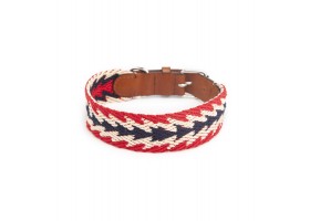 Collar Leather Dog Peruvian Arrow Red