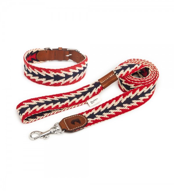Collar Cuero Perro Peruvian Flecha Rojo