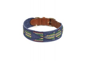 Collar Cuero Perro Etna Azul