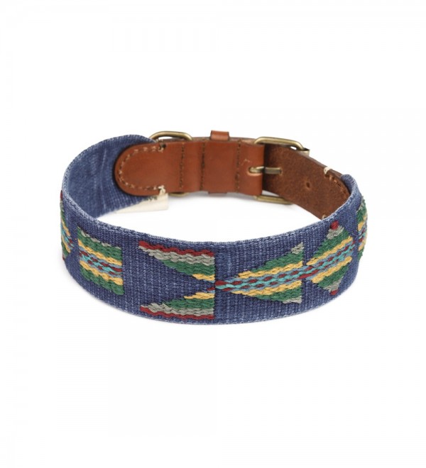 Collar Cuero Perro Etna Azul