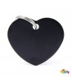 Dog tag Basic Large Heart Black