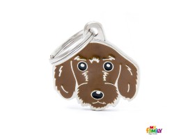 Brown Wire-Haired Dachshund Dog Tag