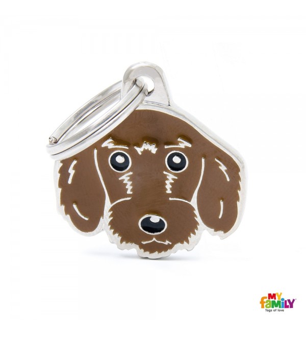 Brown Wire-Haired Dachshund Dog Tag