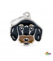 Metal Dog Tag Friends Wire-Haired Black Dachshund