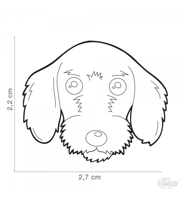 Chapa Perro Friends Teckel Pelo Duro Negro