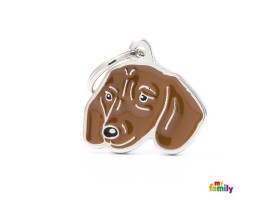 Dog Tag Friends Dachshund Brown