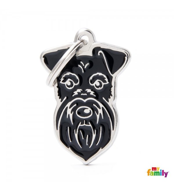 Black Schnauzer Friends Dog Tag