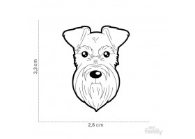 Black Friends Schnauzer Badge