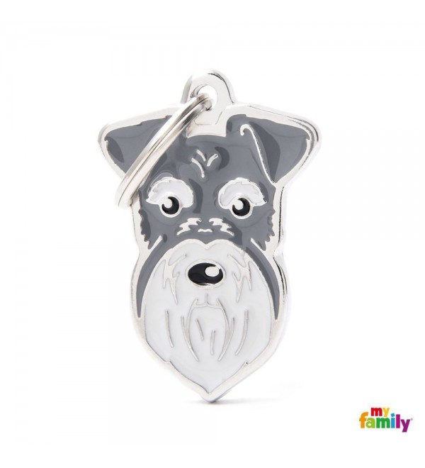 Friends Schnauzer Salt and Pepper Badge