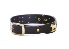 Leather Swiss Black Collar