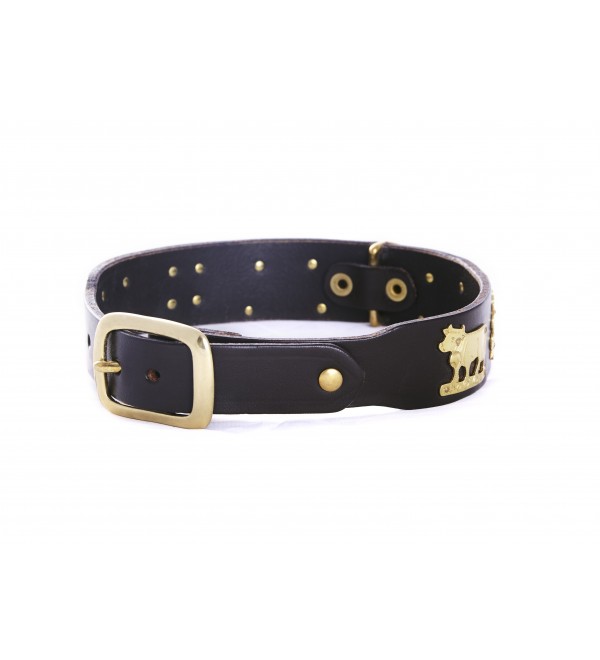 Collar de Cuero Suizo Negro