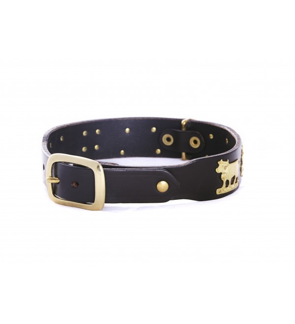 Leather Swiss Black Collar