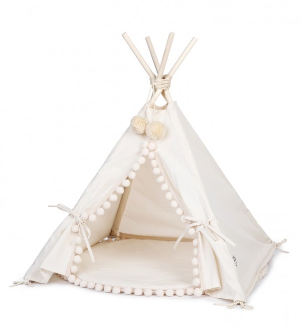 Beige Tipi with Thin Mattress