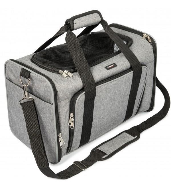 Gray Camping Dog Bag