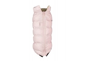 Pink Nuvola feather dog coat