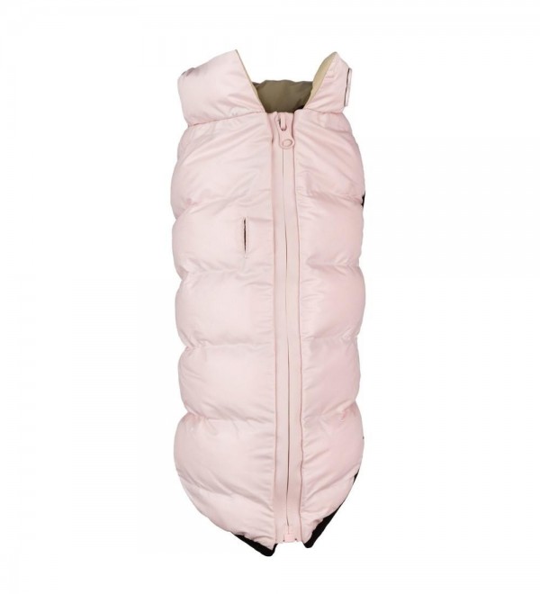 Pink Nuvola feather dog coat