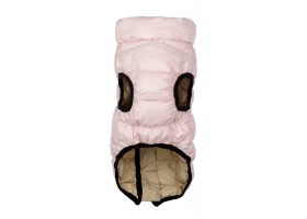 Pink Nuvola feather dog coat