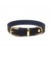 Leather Dog Collar - Butter Navy Blue