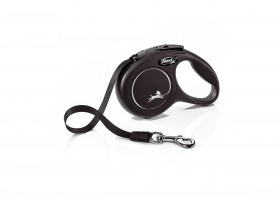 Leash Extensible Perro New Classic Cinta Negra