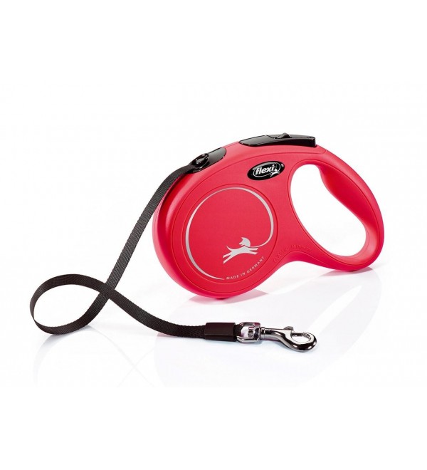 Correa Extensible Perro New Classic Cinta Roja