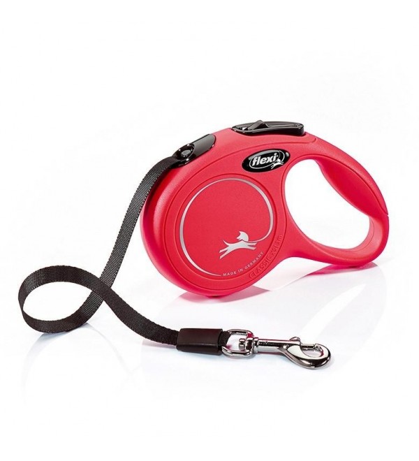Correa Extensible Perro New Classic Cinta Roja