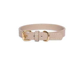 Collar Beige Leather Dog