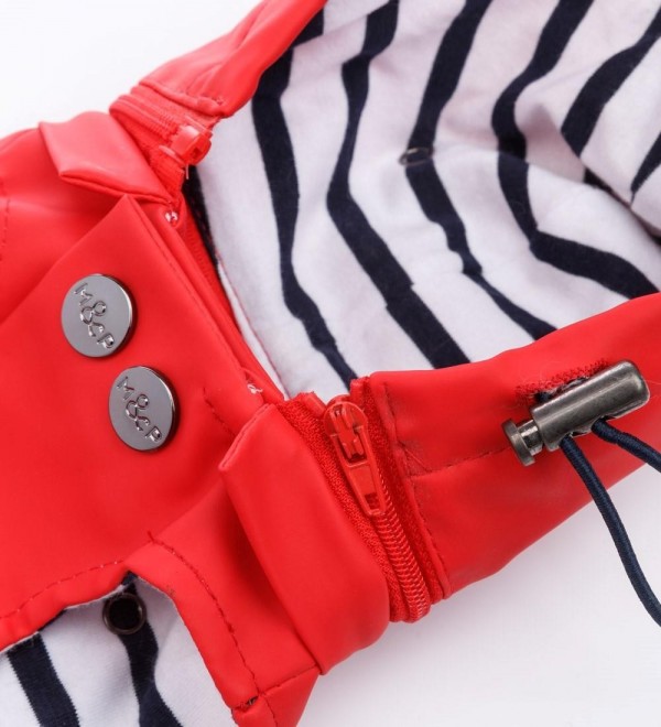 Waterproof dog raincoat Babord Red