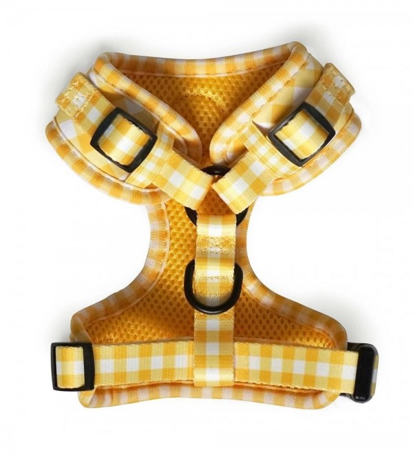 Yellow Vichy Dog Harness