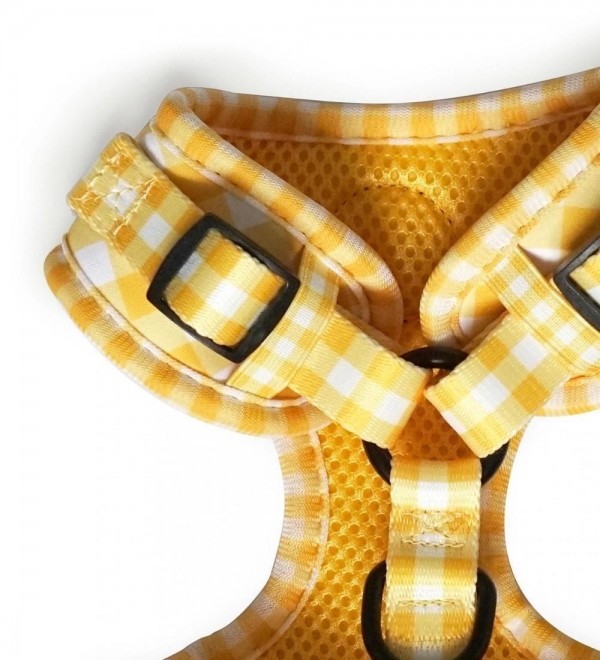 Yellow Vichy Dog Harness