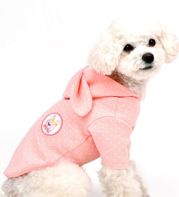 Rabbit Pink Dog Hoodie