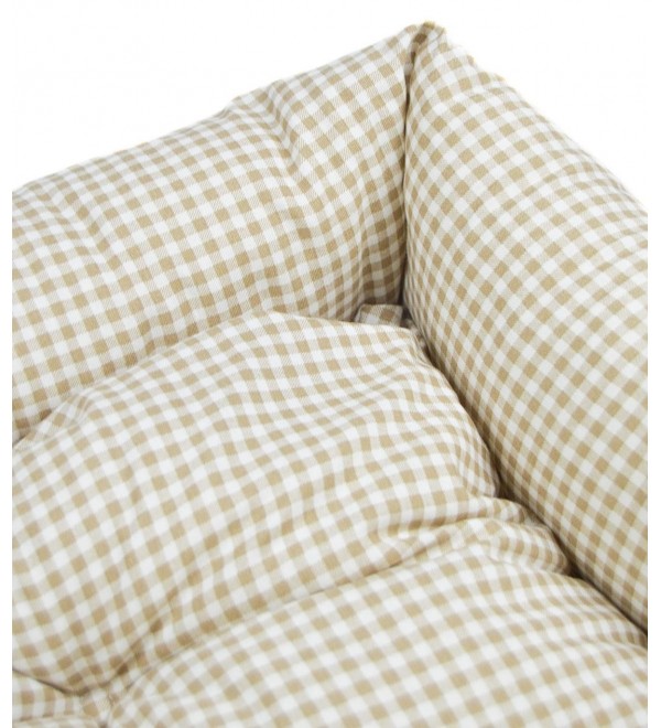 Beige Vichy bed