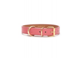Collar Leather Dog Juno Coral
