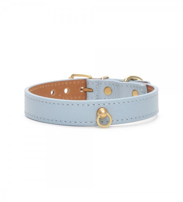 Collar Leather Dog Juno Sky Blue