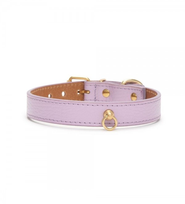 Collar Leather Dog Juno Lavender