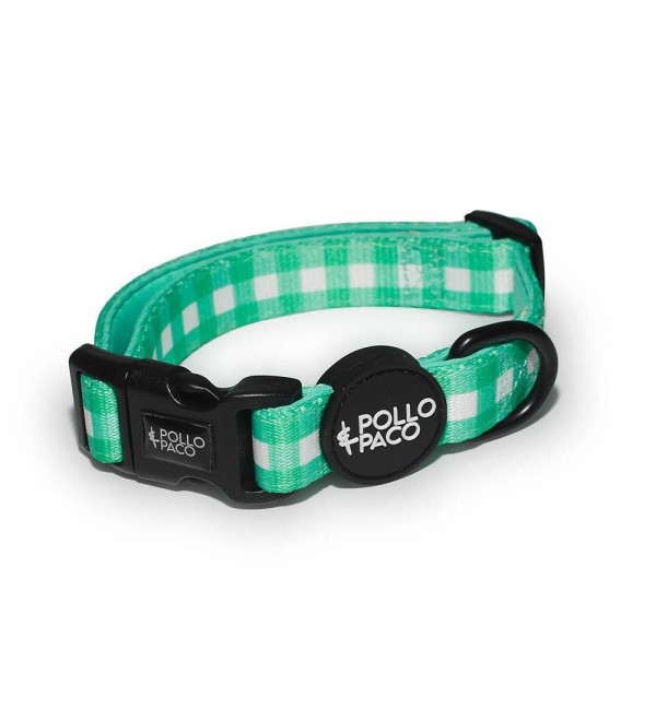 Collar Dog Vichy green