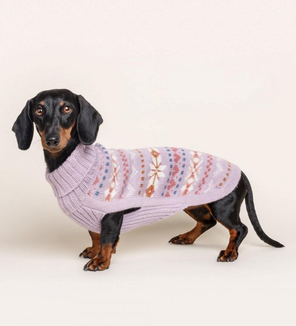 Alpaca wool dog sweater - Lavender