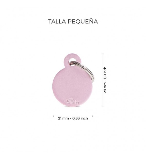 Dog Tag Basic Pink Circle